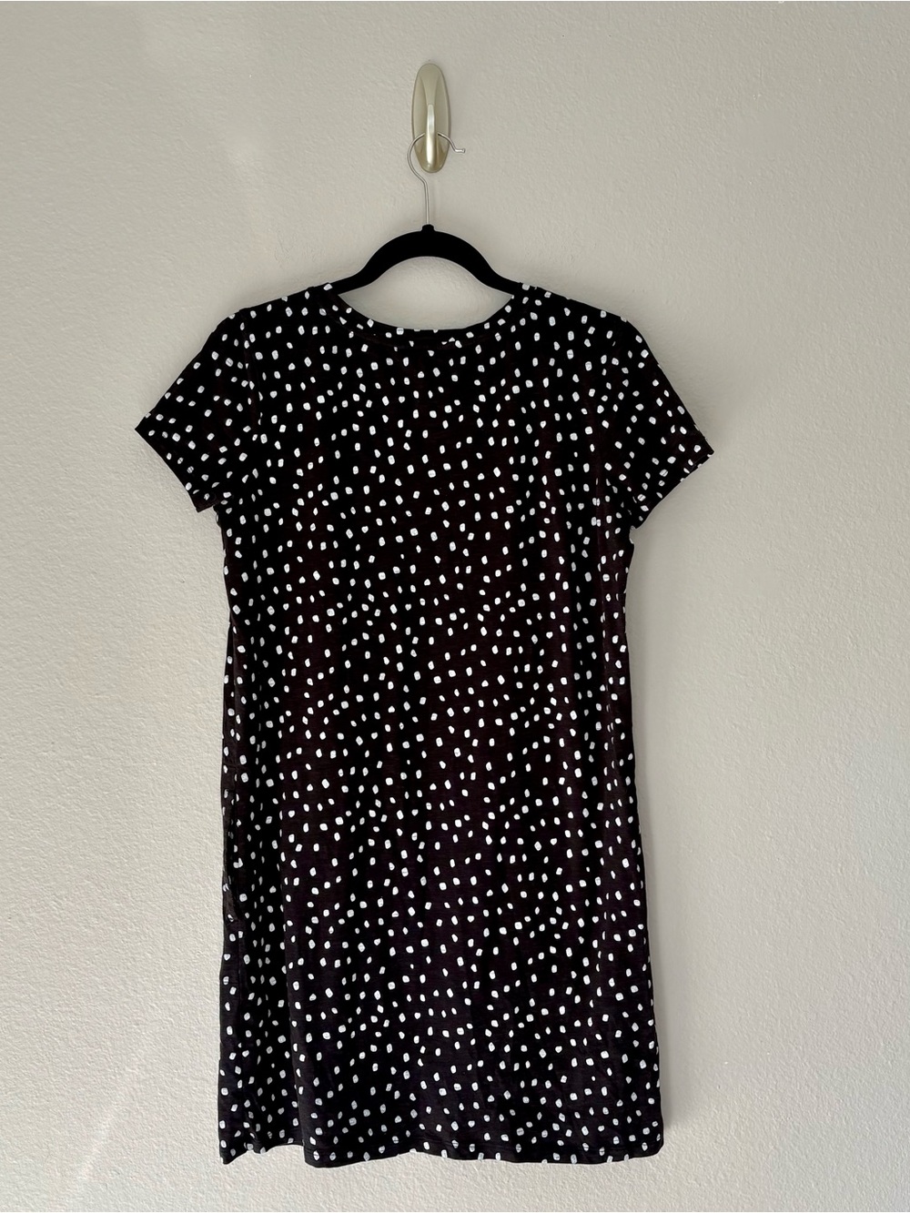 Toad & Co Windermere II T-Shirt Dress Black White Painterly Dot Pockets Tencel S - Picture 5 of 7